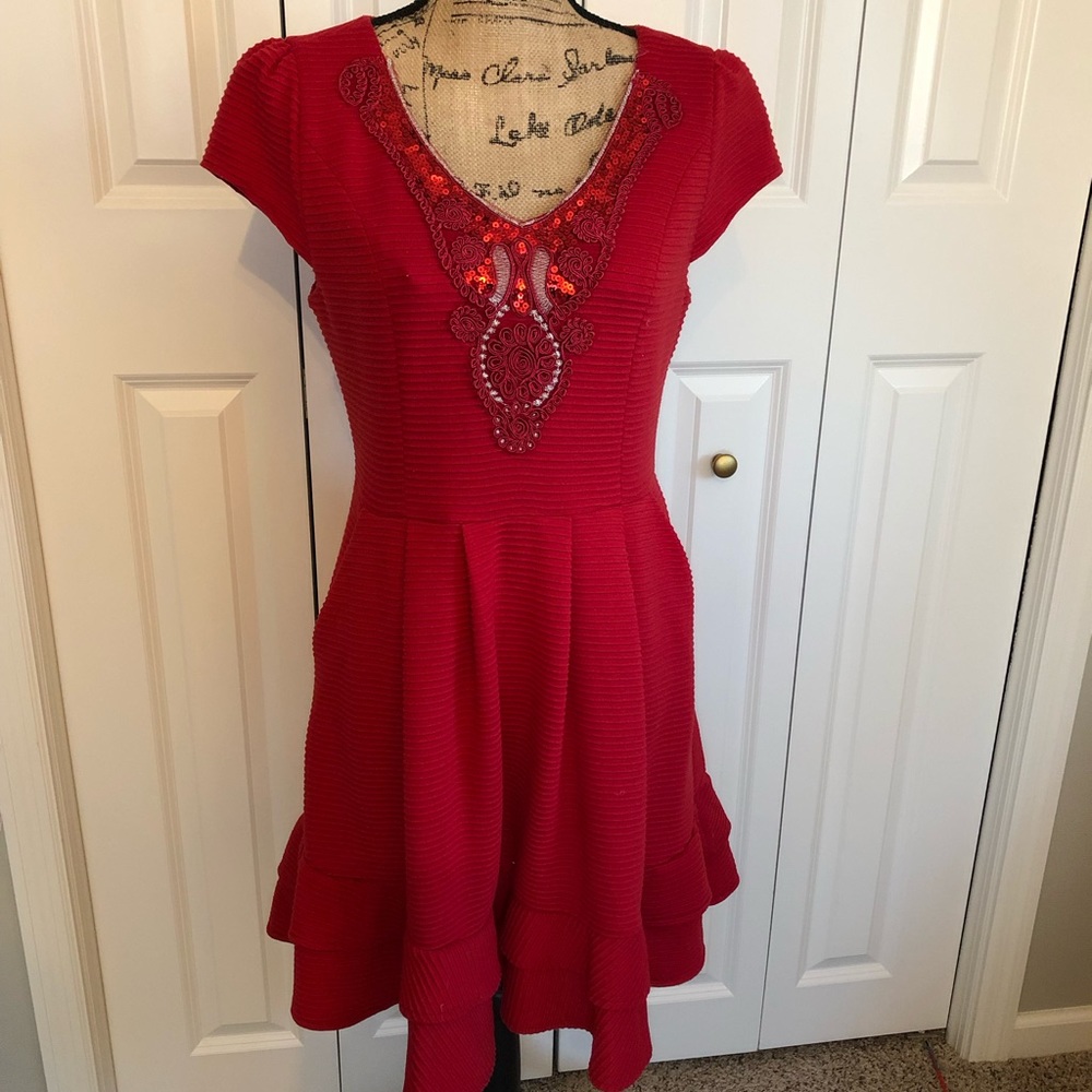 Christmas sequin embellished dress